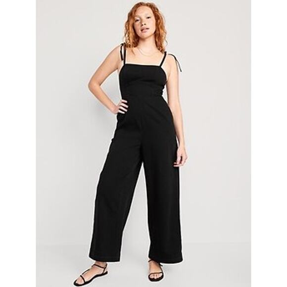 Old Navy Pants - Old Navy Tie-Shoulder Corset Cami Jumpsuit Black S